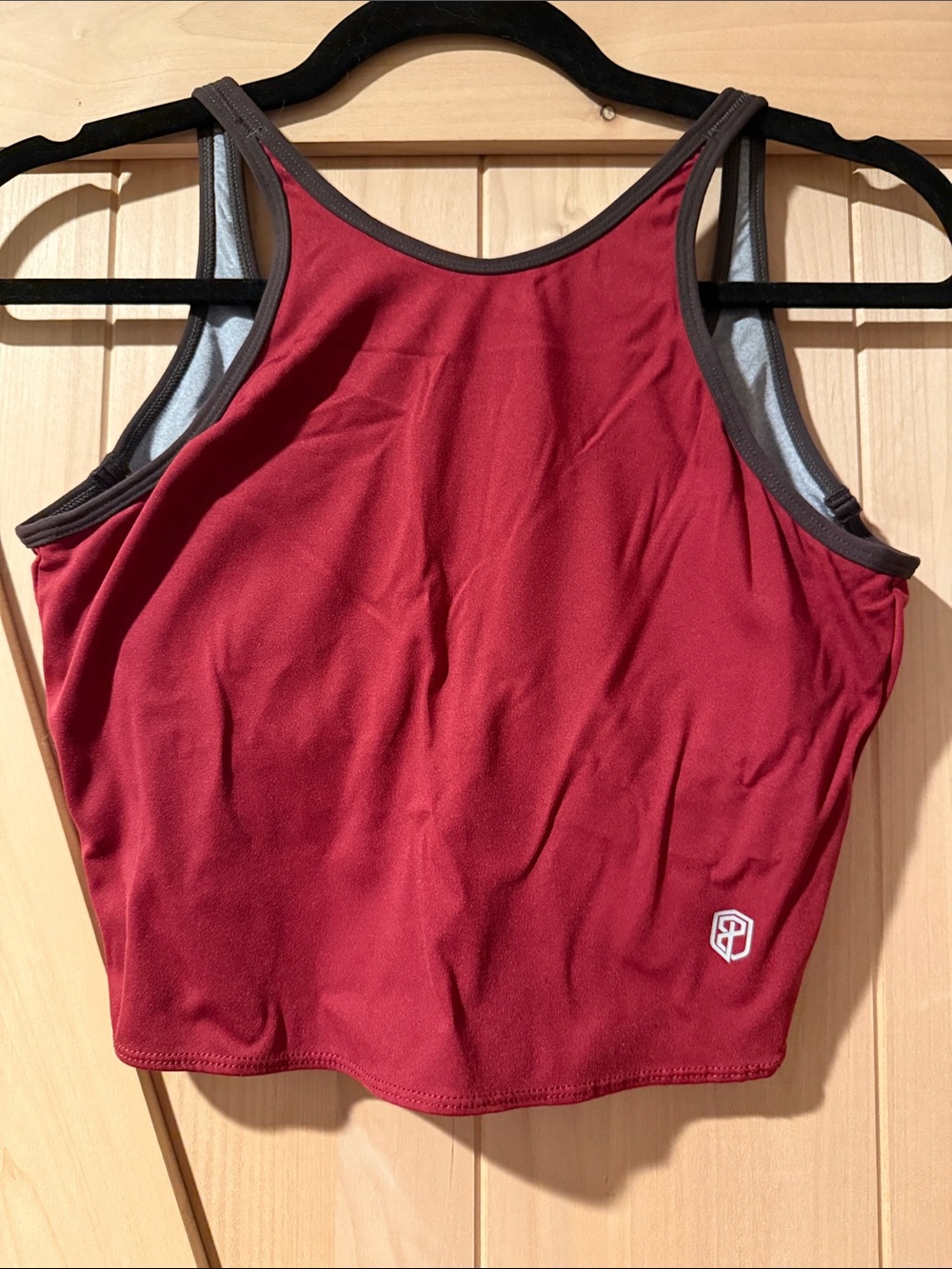 Women's Red Cropped Active Tank Top